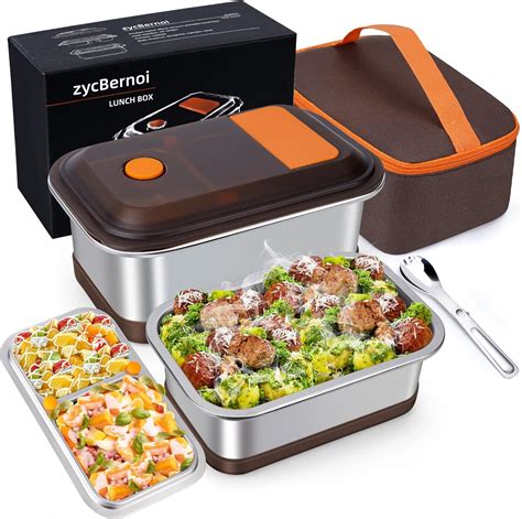 leakproof stainless steel bento lunch box metal lunch container|leakproof bento box adult.